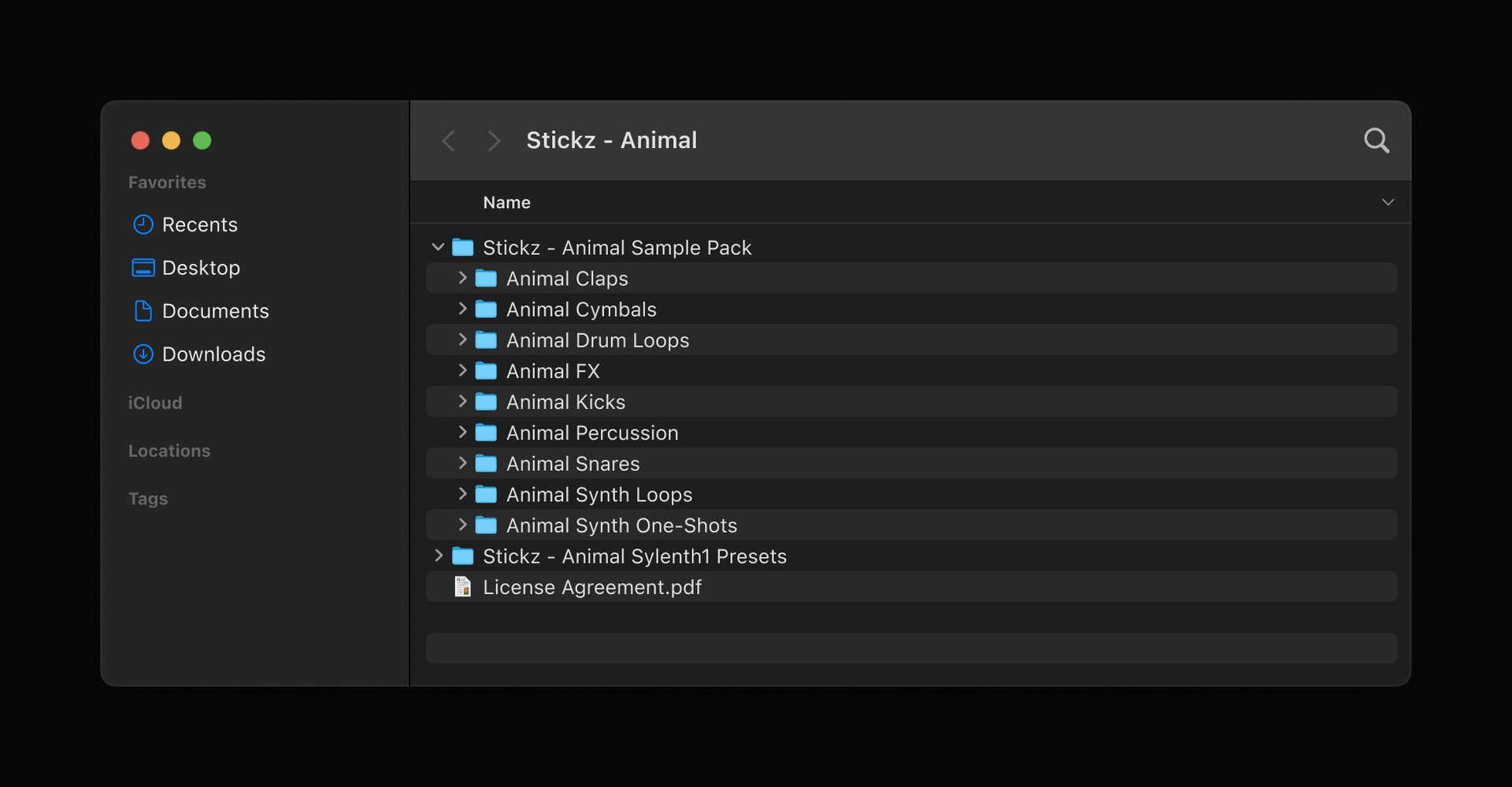 ANIMAL Product Folder Content