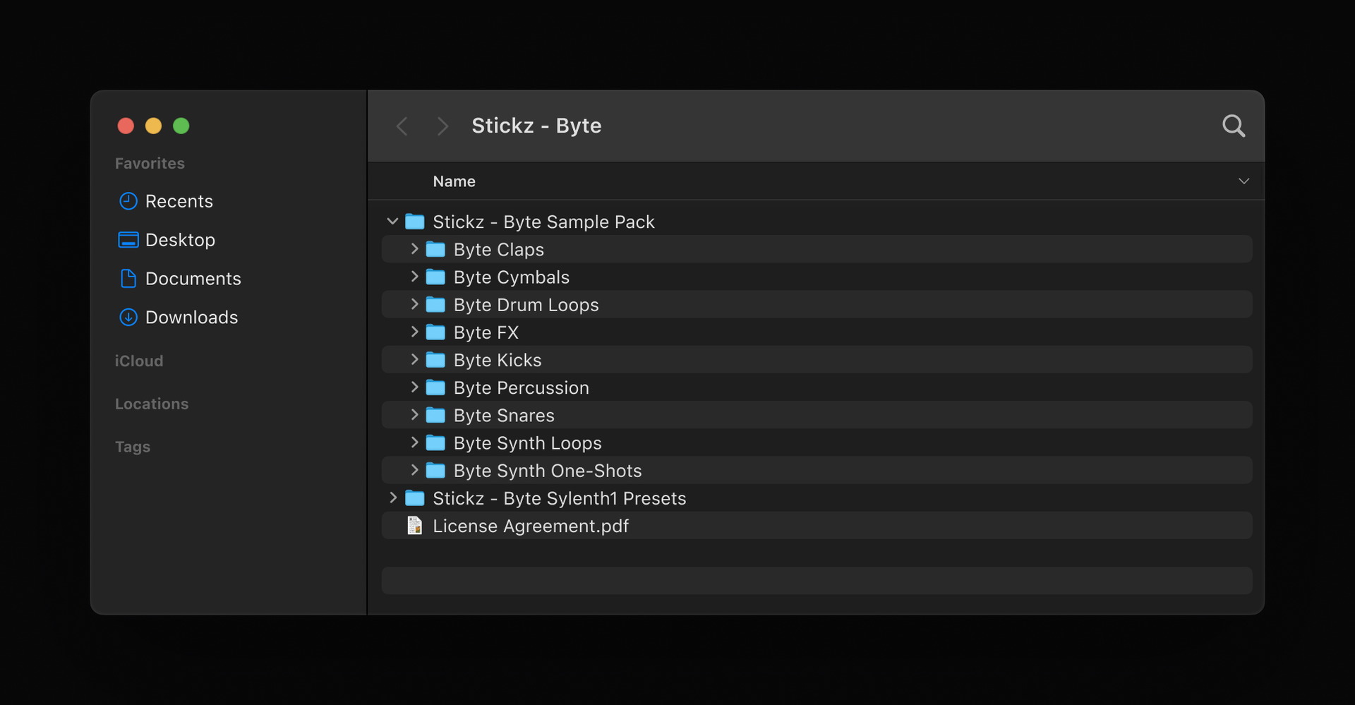 BYTE Product Folder Content
