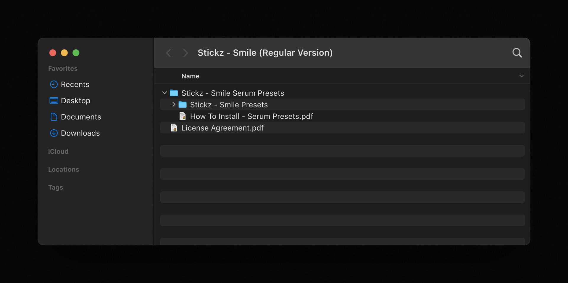     SMILE Regular Version Product Folder Content